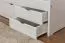 Letto singolo pino massello laccato bianco 94 | Rete a doghe inclusa | 90 x 200 cm | Design moderno