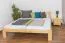 Letto matrimoniale king size 180 x 200 cm | Pino massiccio naturale | Rete a doghe inclusa | Design moderno