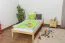 Letto singolo in pino massello naturale | Rete a doghe inclusa | 90 x 200 cm | Design moderno