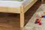 Letto singolo, pino massello naturale, incl. rete a doghe - 90 x 200 cm