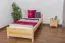 Letto singolo 78, pino massello, naturale, incl. rete a doghe - 90 x 200 cm