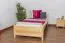 Letto singolo 78, pino massello, naturale, incl. rete a doghe - 90 x 200 cm