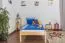 Letto singolo 86, pino massello, naturale, incl. rete a doghe - 90 x 200 cm