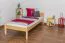 Letto singolo 86, pino massello, naturale, incl. rete a doghe - 90 x 200 cm