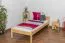 Letto singolo 86, pino massello, naturale, incl. rete a doghe - 90 x 200 cm
