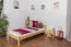 Letto singolo 86, pino massello, naturale, incl. rete a doghe - 90 x 200 cm