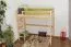 Letto a castello per bambini in legno massello di pino naturale “120” – dimensioni 90 x 200 cm