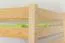 Letto a castello per bambini in legno massello di pino naturale “120” – dimensioni 90 x 200 cm