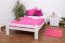 Letto alla francese "Easy Premium Line" K4 in faggio massello laccato bianco, 120 x 200 cm