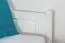 Letto king size "79", pino massiccio, laccato bianco, incl. rete a doghe - 180 x 200 cm