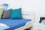 Letto king size "Easy Premium Line" K4 in faggio massello laccato bianco, 180 x 200 cm