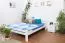 Letto king size "Easy Premium Line" K4 in faggio massello laccato bianco, 180 x 200 cm