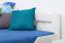 Letto king size "Easy Premium Line" K4 in faggio massello laccato bianco, 180 x 200 cm