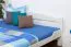 Letto king size "Easy Premium Line" K4 in faggio massello laccato bianco, 180 x 200 cm
