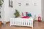 Letto alla francese 106, faggio massello, laccato bianco, incl. rete a doghe - 140 x 200 cm