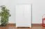 Armadietto in pino massello laccato bianco Junco 156 | 140 x 90 x 42 cm | Design moderno e ampio spazio