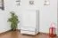 Armadietto in pino massello laccato bianco Junco 156 | 140 x 90 x 42 cm | Design moderno e ampio spazio