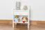 Comodino in pino massello laccato bianco "Junco 132" | 45 x 34 x 29 cm | Design moderno