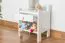 Comodino in pino massello laccato bianco "Junco 132" | 45 x 34 x 29 cm | Design moderno