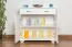 Comodino in pino massello laccato bianco Pipilo 16 | Design moderno | 88 x 95 x 54 cm | Ampio spazio