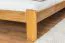Letto alla francese "A10", pino massiccio, color rovere, incl. rete a doghe - 140 x 200 cm