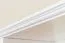 Mensola a muro in pino massello bianco Junco 333 | 30 x 120 x 24 cm | Design moderno e robusto