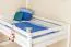 Letto a soppalco Andreas | Faggio massiccio laccato bianco | 140 x 200 cm | Rete a doghe inclusa