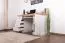 Scrivania Badile 17 | Bianco pino e marrone | 80x147x55 cm | 4 cassetti e anta | Stile country