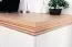 Scrivania Badile 17 | Bianco pino e marrone | 80x147x55 cm | 4 cassetti e anta | Stile country