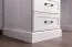 Scrivania Badile 17 | Bianco pino e marrone | 80x147x55 cm | 4 cassetti e anta | Stile country