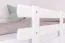 Letto a castello "Easy Premium Line" K24/n in faggio massello laccato bianco - 120 x 200 cm, divisibile