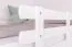 Letto a castello "Easy Premium Line" K24/n in faggio massello laccato bianco - 120 x 200 cm, divisibile