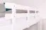 Letto a castello "Easy Premium Line" K24/n in faggio massello laccato bianco - 120 x 200 cm, divisibile