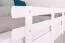 Letto a castello "Easy Premium Line" K24/n in faggio massello laccato bianco - 120 x 200 cm, divisibile