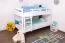 Letto a castello divisibile Easy Premium Line K24/n | Faggio massello bianco | 120 x 200 cm | Design moderno e sicuro