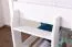 Letto a castello divisibile Easy Premium Line K24/n | Faggio massello bianco | 120 x 200 cm | Design moderno e sicuro