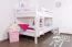 Letto a castello divisibile Easy Premium Line K24/n | Faggio massello bianco | 120 x 200 cm | Design moderno e sicuro