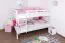 Letto a castello divisibile Easy Premium Line K24/n | Faggio massello bianco | 120 x 200 cm | Design moderno e sicuro