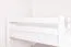 Letto a castello "Easy Premium Line" K24/n in faggio massello laccato bianco - 120 x 200 cm, divisibile