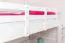 Letto a soppalco "Easy Premium Line" K23/n, faggio massiccio, laccato bianco, divisibile - 120 x 200 cm