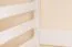 Letto a soppalco "Easy Premium Line" K22/n in faggio massello bianco - 90 x 200 cm