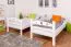 Letto a castello divisibile Easy Premium Line K19/n | Faggio massello bianco | 90 x 200 cm | Design moderno e sicuro