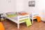 Letto a castello divisibile Easy Premium Line K17/n | Faggio massello bianco | 90 x 200 cm | Design moderno, sicurezza avanzata