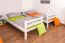 Letto a castello divisibile Easy Premium Line K17/n | Faggio massello bianco | 90 x 200 cm | Design moderno, sicurezza avanzata