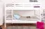 Letto a castello "Easy Premium Line" K20/n in faggio massello bianco - 90 x 200 cm, divisibile
