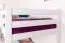 Letto a castello "Easy Premium Line" K20/n in faggio massello bianco - 90 x 200 cm, divisibile