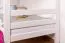 Letto a castello "Easy Premium Line" K20/n in faggio massello bianco - 90 x 200 cm, divisibile