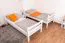 Letto a castello "Easy Premium Line" K20/n in faggio massello bianco - 90 x 200 cm, divisibile