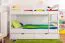 Letto a castello Easy Premium Line K18/n | Faggio massello bianco | 90 x 200 cm | 2 cassetti | Divisibile