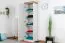 Armadio stile country 1 anta "Badile" 11 | pino bianco/marrone | 187 x 57 x 39 cm | 4 ripiani robusti
